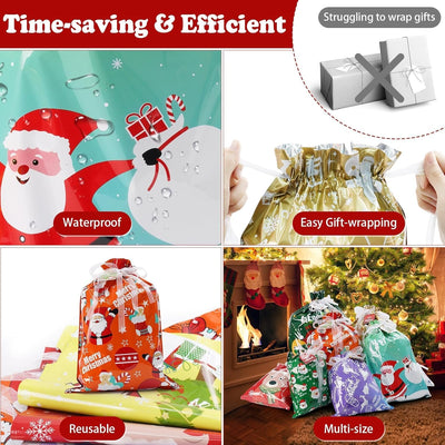 FestiveFinds Holiday Gift Bags & Tags Set - Premium Christmas Wrapping Collection