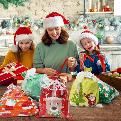 FestiveFinds Holiday Gift Bags & Tags Set - Premium Christmas Wrapping Collection