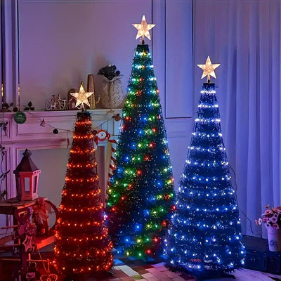 FeastiveFinds 7FT Smart Christmas Tree with RGB LED Lights, Remote & App Control, Timer, Music Sync – Prelit Artificial Tree for Indoor and Outdoor Holiday Decorations