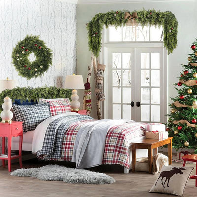 FestiveFinds™ Luxury 9ft Cedar Garland – Ultra-Lifelike, Full & Reusable Evergreen Greenery for Elegant Holiday Mantels, Staircases, and Front Door Décor